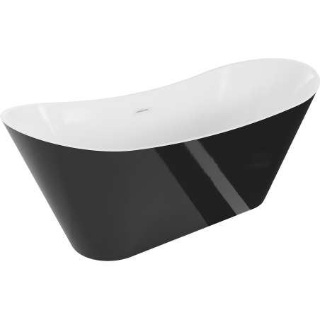 Mexen Celia freestanding bathtub 170 x 75 cm, white/black, white overflow - 52331707575-20
