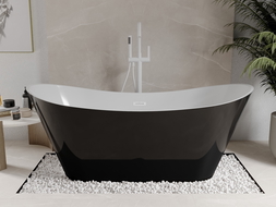 Mexen Celia freestanding bathtub 170 x 75 cm, white/black, white overflow - 52331707575-20
