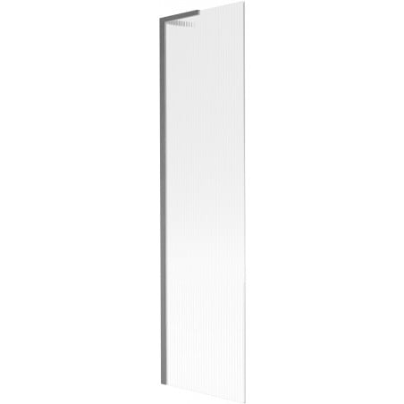 Mexen Next L bathtub screen 1-winged 50 x 150 cm, stripes, gun gray brushed - 895-050-000-03-09-66