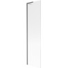 Mexen Next L bathtub screen 1-winged 50 x 150 cm, stripes, gun gray brushed - 895-050-000-03-09-66