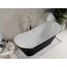 Mexen Celia freestanding bathtub 170 x 75 cm, white/black, overflow brushed gold - 52331707575-55