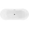 Mexen Celia freestanding bathtub 170 x 75 cm, white/black, rose gold overflow - 52331707575-60