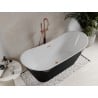 Mexen Celia freestanding bath 170 x 75 cm, white/black, brushed copper overflow - 52331707575-65