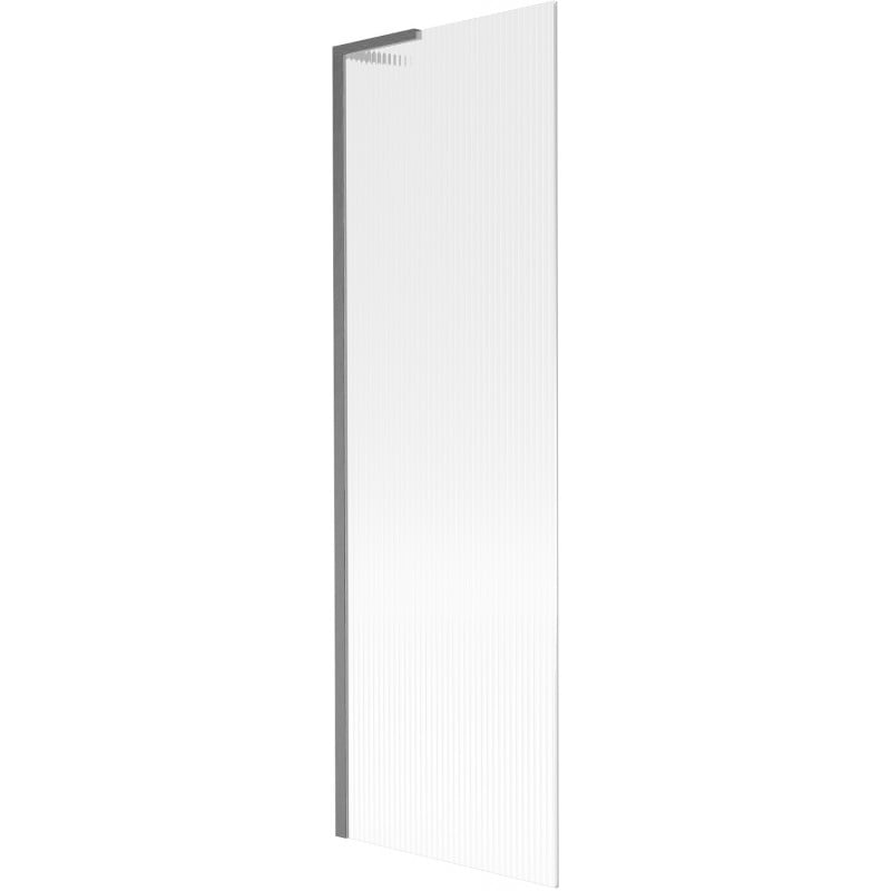 Mexen Next L bath screen 1-fold 60 x 150 cm, stripes, gun gray brushed - 895-060-000-03-09-66