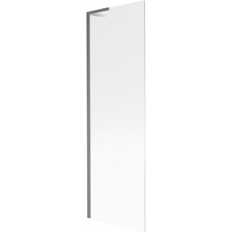 Mexen Next L bath screen 1-fold 60 x 150 cm, stripes, gun gray brushed - 895-060-000-03-09-66