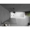 Mexen Next L bath screen 1-fold 60 x 150 cm, stripes, gun gray brushed - 895-060-000-03-09-66