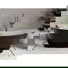 Mexen Celia freestanding bathtub 170 x 75 cm, white/black, brushed gun gray drain - 52331707575-66