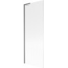 Mexen Next L shower screen 1-wing 70 x 150 cm, stripes, brushed gun gray - 895-070-000-03-09-66