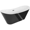 Mexen Celia freestanding bathtub 170 x 75 cm, white/black, black overflow - 52331707575-70