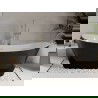 Mexen Celia freestanding bathtub 67 x 29.5 inches, white/black, brushed nickel overflow - 52331707575-97