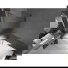 Mexen Next L 1-panel Bathtub Screen 90 x 150 cm, Striped, Gun Gray Brushed - 895-090-000-03-09-66