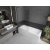 Mexen Next L bath screen 1-wing 100 x 150 cm, stripes, gun gray brushed - 895-100-000-03-09-66