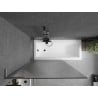 Mexen Next L bath screen 1-leaf 100 x 150 cm, stripes, gun gray brushed - 895-100-000-03-09-66