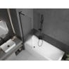Mexen Next L Bathtub Screen 1-Panel 50 x 150 cm, Stripes, Black - 895-050-000-03-09-70