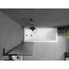 Mexen Next L Bathtub Screen 1-Panel 50 x 150 cm, Stripes, Black - 895-050-000-03-09-70
