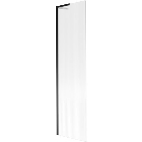 Mexen Next L Bathtub Screen 1-Panel 50 x 150 cm, Stripes, Black - 895-050-000-03-09-70