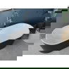 Mexen Luna freestanding bathtub 160 x 75 cm, white/black, chrome overflow - 52031607575-01