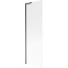 Mexen Next L bathtub screen 1-wing 60 x 150 cm, stripes, black - 895-060-000-03-09-70