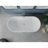 Mexen Luna Freestanding Bathtub 160 x 75 cm, White/Black, Brushed Nickel Drain - 52031607575-97