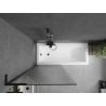 Mexen Next L Bathtub Screen 1-Panel 80 x 150 cm, Stripes, Black - 895-080-000-03-09-70