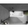 Mexen Next L Single-Panel Bath Screen 90 x 150 cm, Striped, Black - 895-090-000-03-09-70