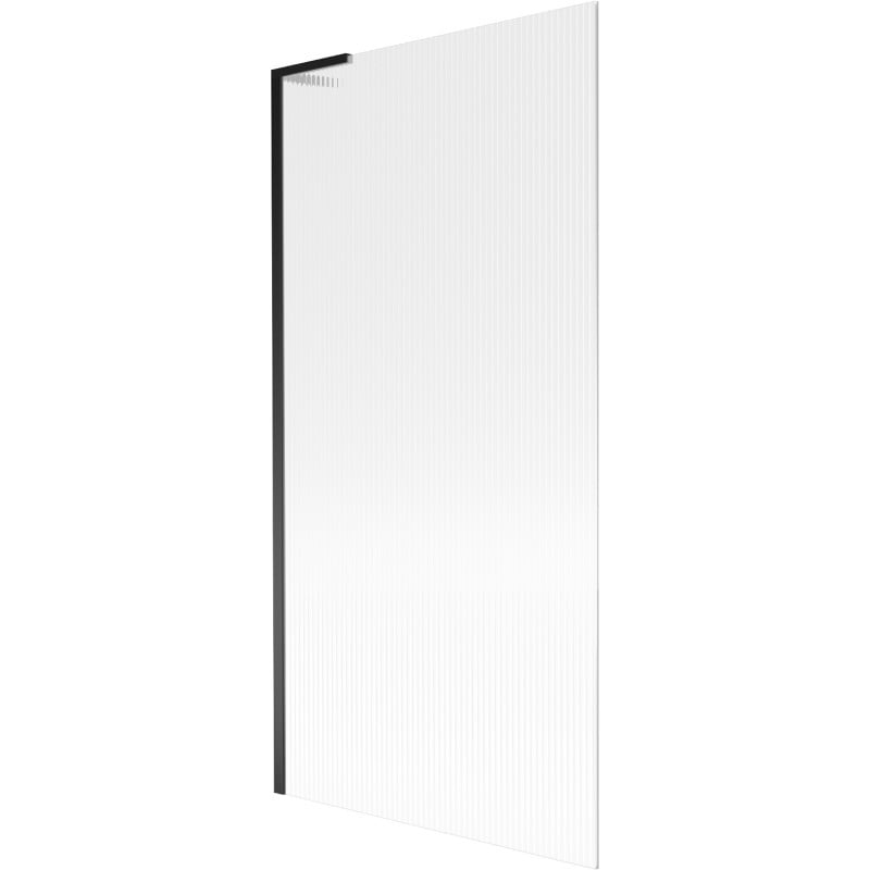 Mexen Next L Single-Panel Bath Screen 90 x 150 cm, Striped, Black - 895-090-000-03-09-70
