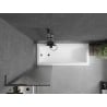 Mexen Next L Bathtub Screen 1-Panel 50 x 150 cm, Stripes, Gun Metal - 895-050-000-03-09-95
