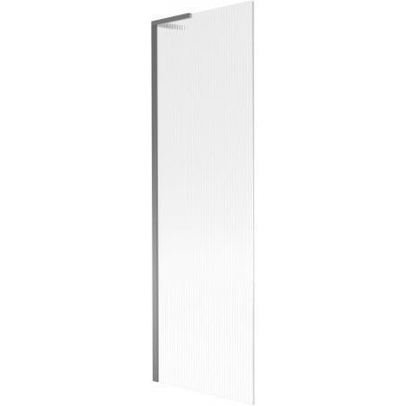 Mexen Next L Bath Screen 1-Panel 60 x 150 cm, Stripes, Gun Metal - 895-060-000-03-09-95