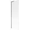 Mexen Next L Bath Screen 1-Panel 60 x 150 cm, Stripes, Gun Metal - 895-060-000-03-09-95