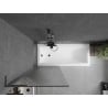 Mexen Next L bathtub screen 1-wing 70 x 150 cm, stripes, gun metal - 895-070-000-03-09-95