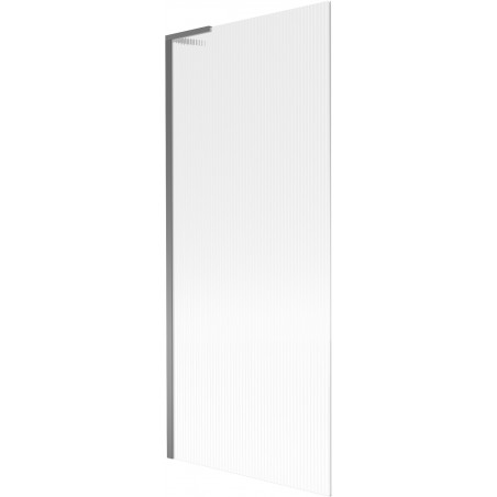 Mexen Next L bath screen 1-wing 80 x 150 cm, stripes, gun metal - 895-080-000-03-09-95