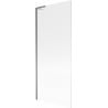 Mexen Next L bath screen 1-wing 80 x 150 cm, stripes, gun metal - 895-080-000-03-09-95