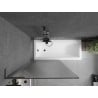 Mexen Next L bath screen 1-wing 90 x 150 cm, stripes, gun metal - 895-090-000-03-09-95