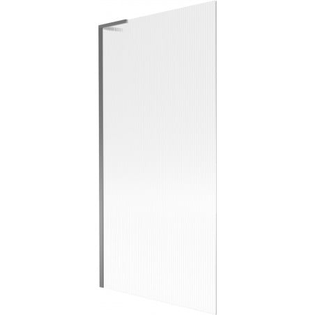 Mexen Next L bath screen 1-wing 90 x 150 cm, stripes, gun metal - 895-090-000-03-09-95
