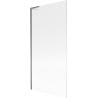 Mexen Next L bath screen 1-wing 90 x 150 cm, stripes, gun metal - 895-090-000-03-09-95