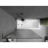 Mexen Next L Bathtub Screen 1-Panel 100 x 150 cm, Stripes, Gun Metal - 895-100-000-03-09-95