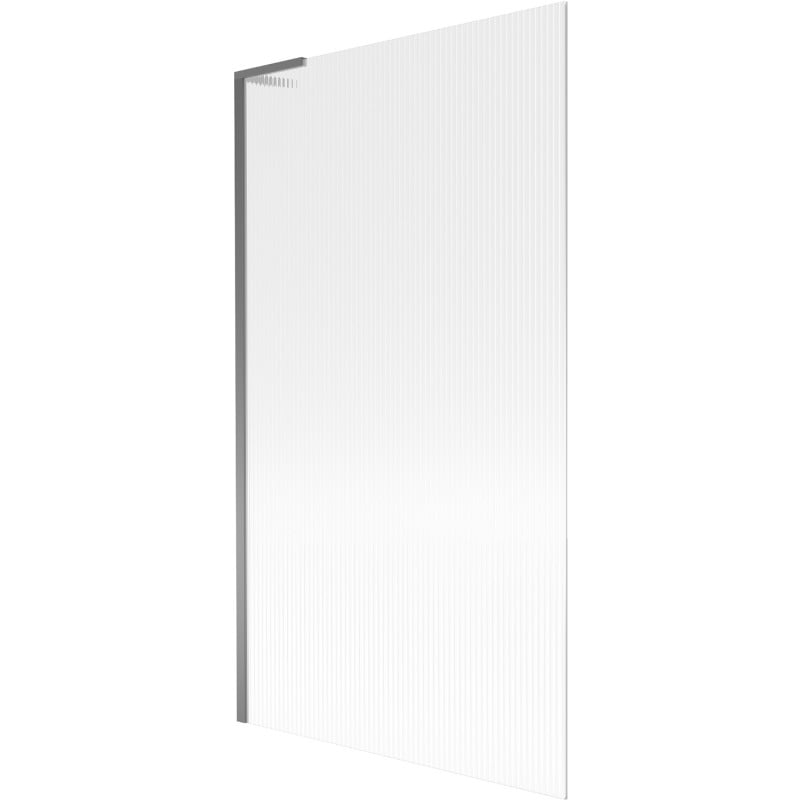 Mexen Next L Bathtub Screen 1-Panel 100 x 150 cm, Stripes, Gun Metal - 895-100-000-03-09-95