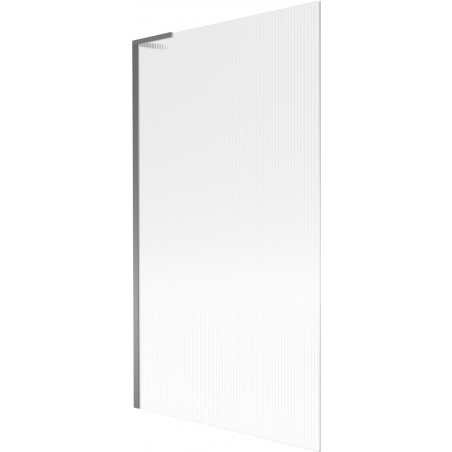 Mexen Next L Bathtub Screen 1-Panel 100 x 150 cm, Stripes, Gun Metal - 895-100-000-03-09-95