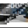 Mexen Luna freestanding bathtub 170 x 80 cm, white/black, rose gold overflow - 52031708075-60