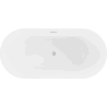 Mexen Luna freestanding bathtub 170 x 80 cm, white/black, brushed nickel overflow - 52031708075-97