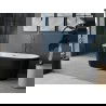 Mexen Luna freestanding bathtub 180 x 80 cm, white/black, gun metal overflow - 52031808075-95
