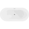 Mexen Luna freestanding bathtub 180 x 80 cm, white/black, chrome overflow - 52031808075-01