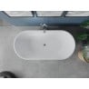 Mexen Luna freestanding bathtub 180 x 80 cm, white/black, chrome overflow - 52031808075-01