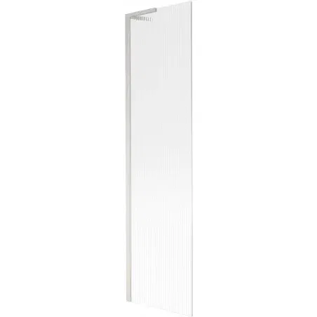 Mexen Next L Bath Screen 1-Leaf 50 x 150 cm, Stripes, Brushed Nickel - 895-050-000-03-09-97