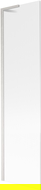 Mexen Next L bathtub screen 1-wing 50 x 150 cm, stripes, brushed nickel - 895-050-000-03-09-97
