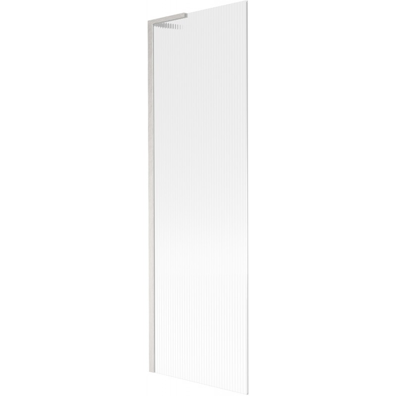Mexen Next L bathtub screen 1-winged 60 x 150 cm, stripes, brushed nickel - 895-060-000-03-09-97