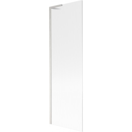 Mexen Next L bathtub screen 1-winged 60 x 150 cm, stripes, brushed nickel - 895-060-000-03-09-97