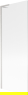 Mexen Next L 1-wing bathtub screen 70 x 150 cm, stripes, brushed nickel - 895-070-000-03-09-97