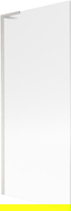 Mexen Next L bathtub screen 1-wing 80 x 150 cm, stripes, brushed nickel - 895-080-000-03-09-97