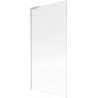 Mexen Next L Bathtub Screen 1-Panel 90 x 150 cm, Stripes, Brushed Nickel - 895-090-000-03-09-97